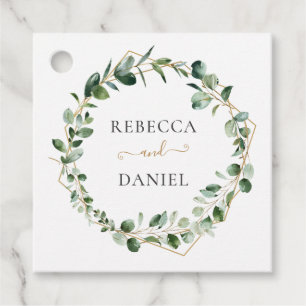 Eleganter geometrischer Rahmen Personalisiert Geschenkanhänger