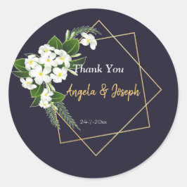 Eleganter, geometrischer Rundaufkleber für die Mar Runder Aufkleber