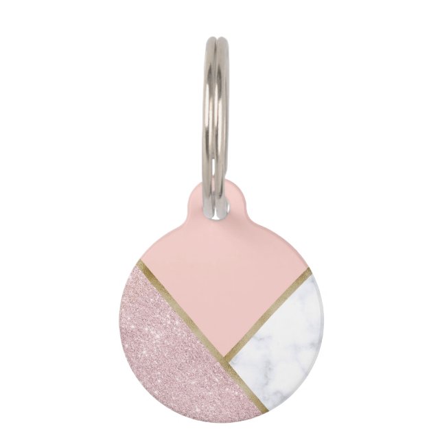 Eleganter geometrischer tiernamensmarke (Vorderseite)