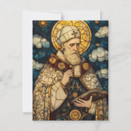 Eleganter gesteinigter Glass Pope Postkarte