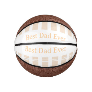 Eleganter gestreifter personalisierter 'Bester Vat Mini Basketball