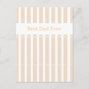 Eleganter gestreifter personalisierter 'Bester Vat Postkarte