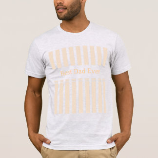 Eleganter gestreifter personalisierter 'Bester Vat T-Shirt