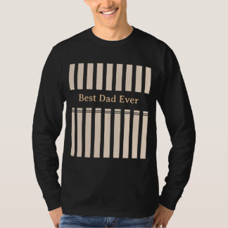 Eleganter gestreifter personalisierter 'Bester Vat T-Shirt
