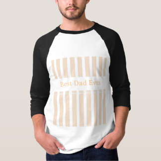 Eleganter gestreifter personalisierter 'Bester Vat T-Shirt