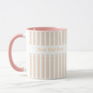 Eleganter gestreifter personalisierter 'Bester Vat Tasse