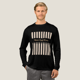 Eleganter gestreifter personalisierter 'Bester Vat Tri-Blend Shirt