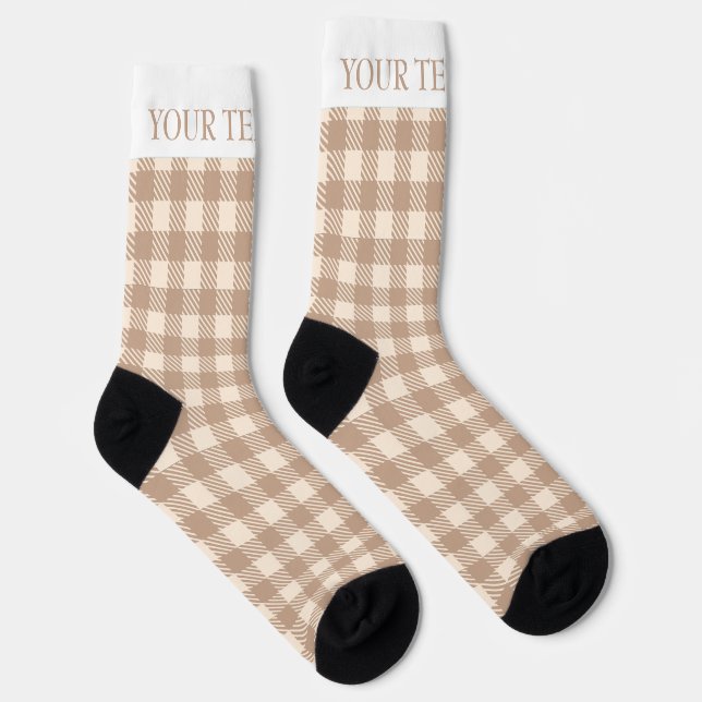 Eleganter Gingham Gingham-Gingham-Gingham-Gingham- Socken (Rechts)