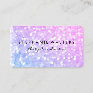 Eleganter Glamour Glitter Visitenkarte
