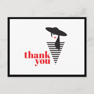Eleganter Glamour Mod Stylist Poshmark Danke Postkarte