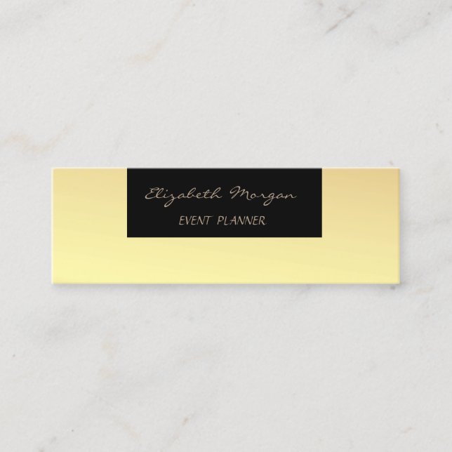 Eleganter Glamour Moderner Chic,Imitate Gold,Schwa Mini Visitenkarte (Vorderseite)