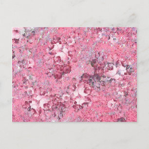Eleganter Glamour Rosa Roses Glitzer Foto drucken Postkarte