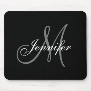 Eleganter Glamour-Schwarz-weißer grauer Mousepad