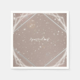 Eleganter Glanz Moderne Geometrische Glam-Party Serviette