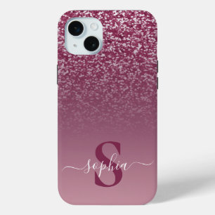 Eleganter glänzender monogrammierter Name Case-Mate iPhone Hülle