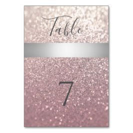 Eleganter, glänzender Silberstreifen Tischnummer