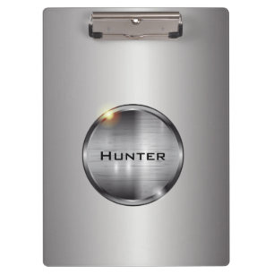 Eleganter glänzender Stahl Klemmbrett