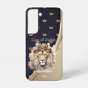 Eleganter Glaube Löwe von Juda Beige Navy Gold Kro Samsung Galaxy Hülle