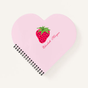 Eleganter Glitter Erdbeere Notizbuch