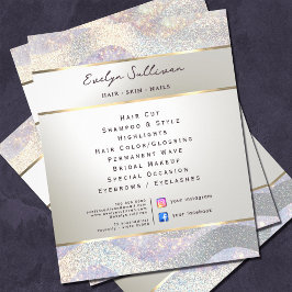 Eleganter Glitzer Aquarellwellen Flyer