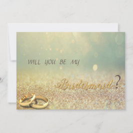 Eleganter Glitzer Bokeh,Rings Bridesmaid Card Einladung