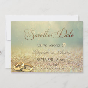 Eleganter Glitzer Bokeh,Rings Wedding Save the dat Save The Date