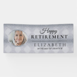 Eleganter Glitzer Custom Foto Retirement Party Ban Banner