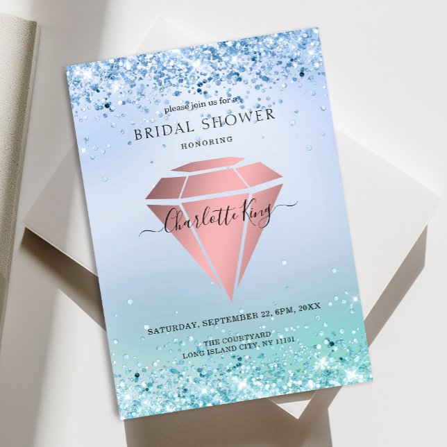Eleganter Glitzer Diamond Einladung (Von Creator hochgeladen)