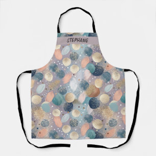 Eleganter Glitzer Dot & Brushstroke Abstrakt Schürze