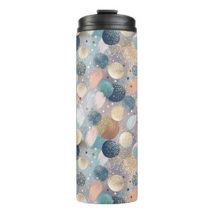 Eleganter Glitzer Dot & Brushstroke Abstrakt Thermosbecher