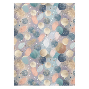 Eleganter Glitzer Dot & Brushstroke Abstrakt Tischdecke