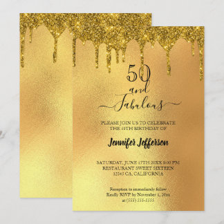 Eleganter Glitzer Einladung zum Geburtstag