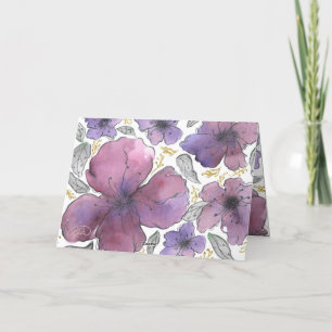 Eleganter Glitzer Floral Geburtstag Vielen Dank Dankeskarte