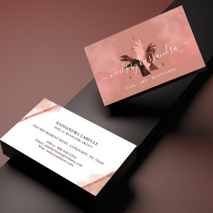 Eleganter Glitzer Glam Nail Kunst, Dichtung und Mu Visitenkarte