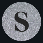 Eleganter Glitzer Gold Monogram Umschlag Aufkleber<br><div class="desc">Das sind elegante Gold Glitzer Monogram Umschlag Aufkleber. Einfache,  elegante und trendige Gold Monogram Umschlag Aufkleber für Ihre besonderen Einladungen und Favoriten.</div>