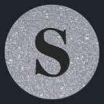 Eleganter Glitzer Gold Monogram Umschlag Aufkleber<br><div class="desc">Das sind elegante Gold Glitzer Monogram Umschlag Aufkleber. Einfache,  elegante und trendige Gold Monogram Umschlag Aufkleber für Ihre besonderen Einladungen und Favoriten.</div>