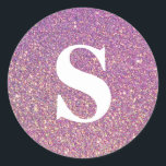 Eleganter Glitzer Gold Monogram Umschlag Aufkleber<br><div class="desc">Das sind elegante Gold Glitzer Monogram Umschlag Aufkleber. Einfache,  elegante und trendige Gold Monogram Umschlag Aufkleber für Ihre besonderen Einladungen und Favoriten.</div>