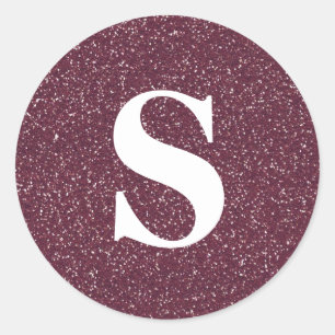 Eleganter Glitzer Gold Monogram Umschlag Aufkleber