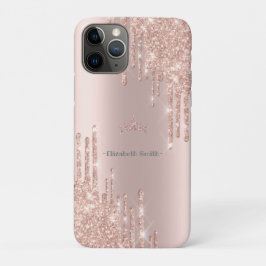 Eleganter Glitzer mit goldener Rose, königlich Case-Mate iPhone Hülle