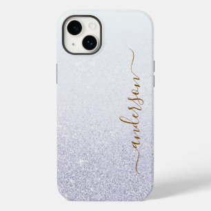Eleganter Glitzer mit Monogramm Name Case-Mate iPhone 14 Plus Hülle
