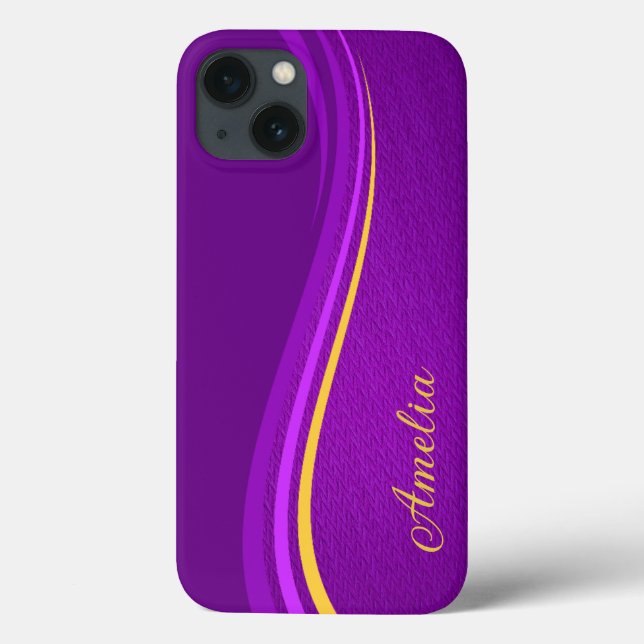 Eleganter Glitzer mit Monogramm Name Case-Mate iPhone Hülle (Rückseite)