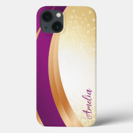Eleganter Glitzer mit Monogramm Name Case-Mate iPhone Hülle