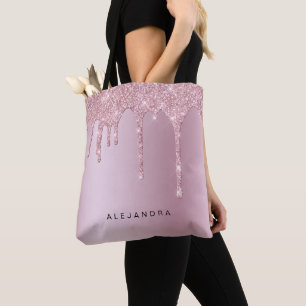 Eleganter Glitzer mit rosa Rosengold Tropfen