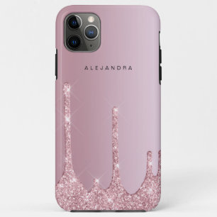Eleganter Glitzer mit rosa Rosengold Tropfen Case-Mate iPhone Hülle