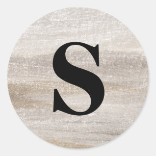 Eleganter Glitzer Monogram Umschlag Aufkleber