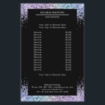 Eleganter Glitzer Saloon auf beiden Seiten Flyer<br><div class="desc">Ein elegantes und raffiniertes Design mit einem digitalen Bild aus silberfarbenem Glas. Hinweis: Der Produktionsprozess verwendet keinen echten Film,  nur die Farbe wird gründlich gedruckt. Fügen Sie Ihre Daten,  Logos,  Firmendetails und Bilder in Minuten hinzu.</div>