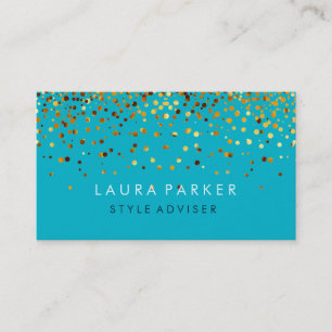 Eleganter Glitzer Subtile Aquamarine Imitate Hinte Visitenkarte