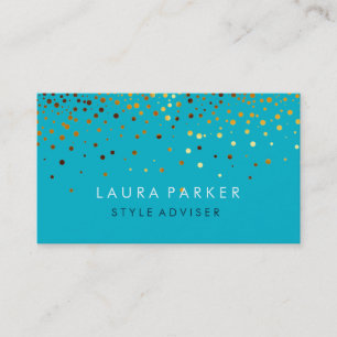 Eleganter Glitzer-subtiler aquamariner Visitenkarte