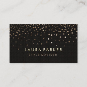 Eleganter Glitzer-subtiler schwarzer Visitenkarte