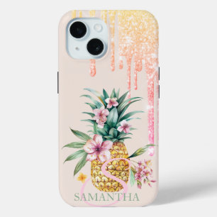 Eleganter Glitzer Tropfen Ananas Case-Mate iPhone Hülle